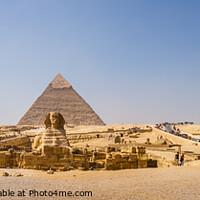 Buy canvas prints of The Great Sphinx and Pyramids of Giza by Graham Prentice