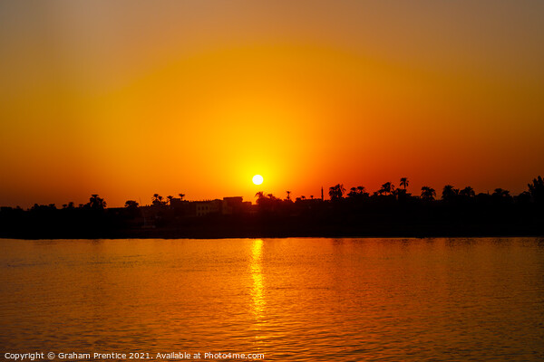 Sunset Over The River Nile Picture Board by Graham Prentice