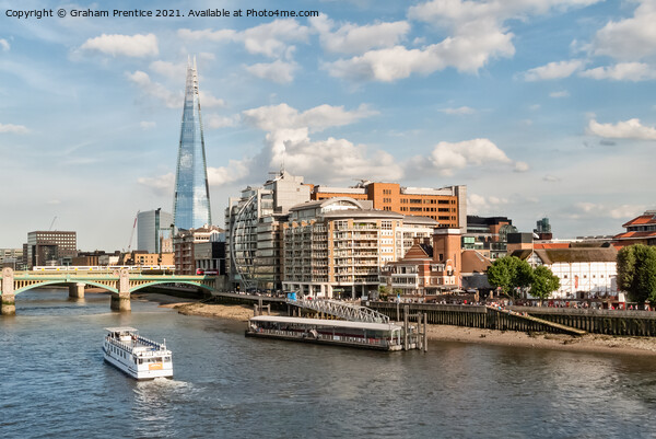 The Shard and the River Thames Picture Board by Graham Prentice