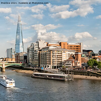 Buy canvas prints of The Shard and the River Thames by Graham Prentice