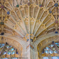Buy canvas prints of Fan Vaulted Ceiling in Sherborne Abbey by Graham Prentice