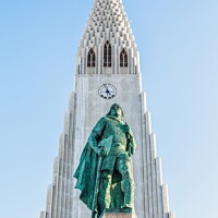Buy canvas prints of Leif Erikson Statue, Reykjavik, Iceland by Graham Prentice