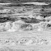 Buy canvas prints of Storm Waves - Monochrome by Graham Prentice