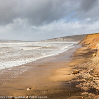 Buy canvas prints of Compton Bay in Stormy Weather by Graham Prentice