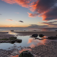 Buy canvas prints of Sunrise at Hauxley by Richard Armstrong