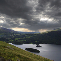 Buy canvas prints of Stormy Skies From Catbells by Tony Johnson