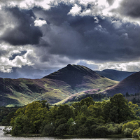 Buy canvas prints of  Causey Pike From Derwentwater by Tony Johnson