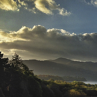 Buy canvas prints of  Sunrise over Derwentwater by Tony Johnson