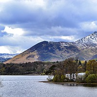 Buy canvas prints of Last Snow On Derwentwater by Tony Johnson