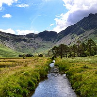 Buy canvas prints of Haystacks From Buttermere Valley by Tony Johnson