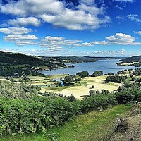 Buy canvas prints of Lake Windermere From Todd Crag by Tony Johnson