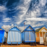 Buy canvas prints of Beach huts at Southend by Sheila Smart