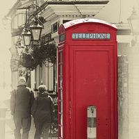 Buy canvas prints of The red telephone box by Sheila Smart