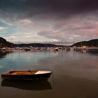 Buy canvas prints of Careel Bay tranquility at dusk by Sheila Smart