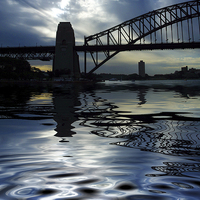 Buy canvas prints of Sydney Harbour Bridge reflection by Sheila Smart