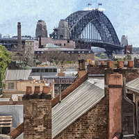 Buy canvas prints of The Rocks, Sydney by Sheila Smart