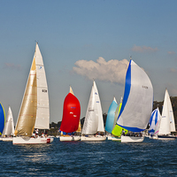 Buy canvas prints of Yacht race on Pittwater by Sheila Smart