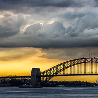 Buy canvas prints of Spectacular Sydney Harbour sunset by Sheila Smart