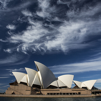 Buy canvas prints of Sydney Opera House with dramatic sky by Sheila Smart