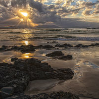 Buy canvas prints of Byron Bay sunset by Sheila Smart