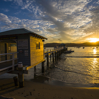 Buy canvas prints of  Palm Beach wharf sunset by Sheila Smart