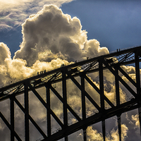 Buy canvas prints of  Sydney Harbour Bridge climbers by Sheila Smart
