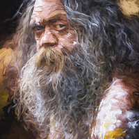 Buy canvas prints of  Portrait of an Australian aborigine by Sheila Smart