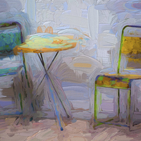 Buy canvas prints of  Chairs by Sheila Smart