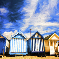 Buy canvas prints of  Beach huts at Southend by Sheila Smart