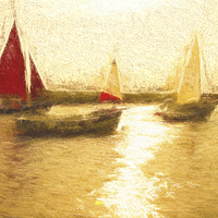 Buy canvas prints of  Waterway at Blakeney, Norfolk by Sheila Smart