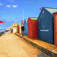 Buy canvas prints of  Beach huts at Cromer, Norfolk by Sheila Smart