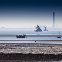 Buy canvas prints of  Thames sailing barges at Southend on Sea by Sheila Smart