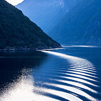 Buy canvas prints of Wake in Norwegian fjords by Sheila Smart