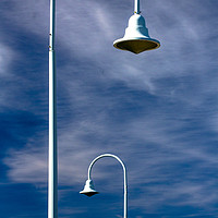 Buy canvas prints of Jetty lamp standards by Sheila Smart
