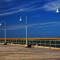 Buy canvas prints of Lamps on the Jetty, Coffs Harbour, Australia by Sheila Smart