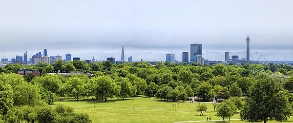  Panorama Of The City Of London from Primrose Hill Framed Print by LensLight Traveler