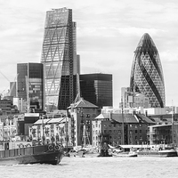 Buy canvas prints of  The City Of London In Black And White by LensLight Traveler