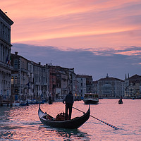 Buy canvas prints of Sunset On The Grand Canal by LensLight Traveler
