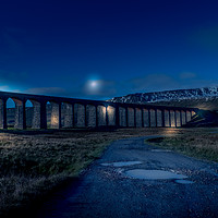 Buy canvas prints of Ribblehead On A Winter's Night by LensLight Traveler