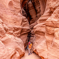 Buy canvas prints of Guide Leaving Antelope Canyon by LensLight Traveler