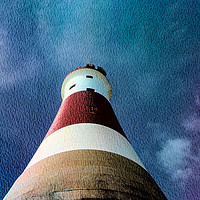 Buy canvas prints of Beachy Head Lighthouse As Few People See It. by LensLight Traveler