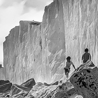 Buy canvas prints of Boys On The Rocks by LensLight Traveler