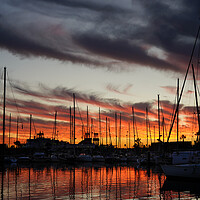 Buy canvas prints of Sunset In Las Palmas Marina by LensLight Traveler