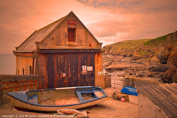 Old Lifeboat Station Picture Board by Lisa PB