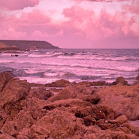 Buy canvas prints of Cloudy Sea at Kynance Cove by Lisa PB
