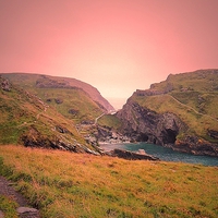 Buy canvas prints of Distant Tintagel by Lisa PB