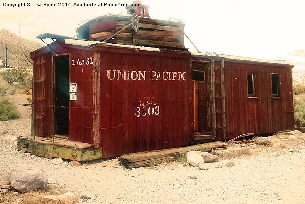Abandoned Union Pacific Carriage Picture Board by Lisa PB