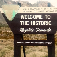 Buy canvas prints of Welcome To Rhyolite by Lisa PB
