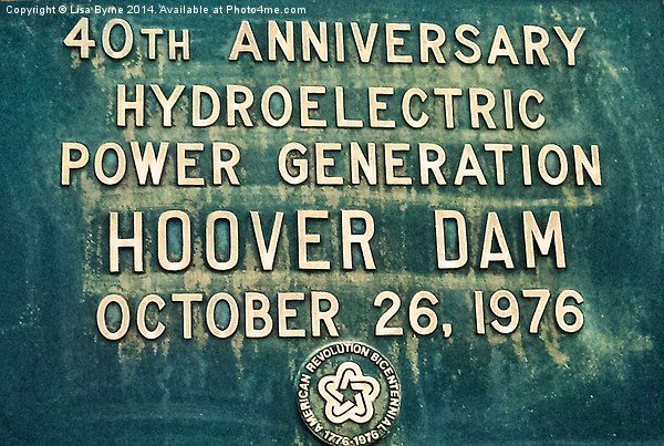 Hoover Dam Sign Picture Board by Lisa PB