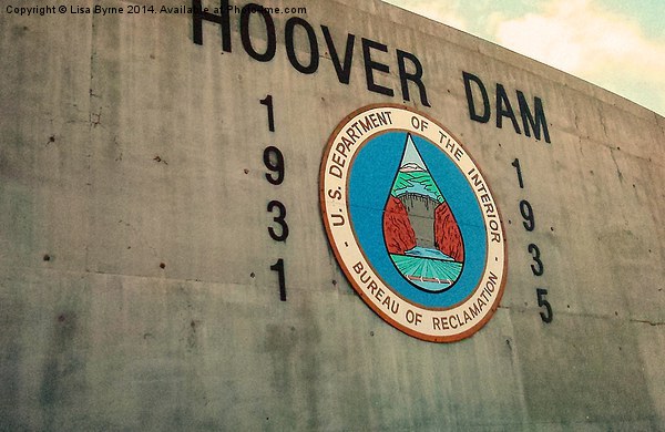 Hoover Dam Dated Sign Picture Board by Lisa PB